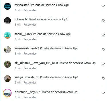 Comentarios Instagram