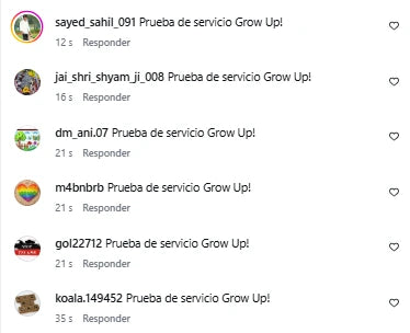 Comentarios Instagram